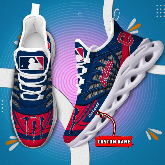 USA MLB Cleveland Indians Max Soul Sneaker Custom Name 88K2023
