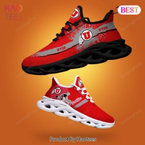 Utah Utes NCAA Grey Mix Red Max Soul Shoes for Fans