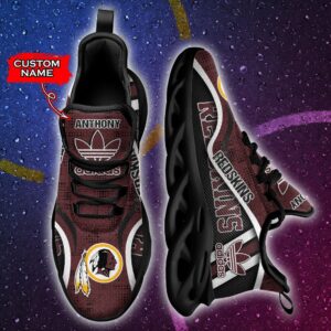 Washington Commanders Personalized NFL Max Soul Sneaker Adidas Ver 1