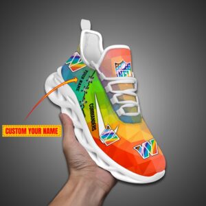 Washington Commanders Personalized Pride Month Luxury NFL Max Soul Shoes v1