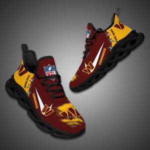 Washington Commanders Personalized Ripped Design NFL Max Soul Shoes