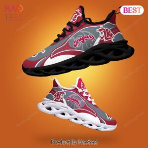 Washington State Cougars NCAA Grey Mix Red Max Soul Shoes