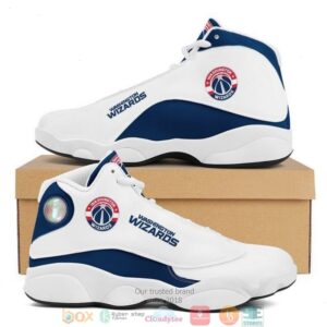 Washington Wizards Nba Football Team Big Logo 36 Gift Air Jordan 13 Sneaker Shoes