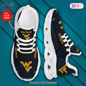 West Virginia Mountaineers NCAA Blue Mix Gold Max Soul Shoes Fan Gift