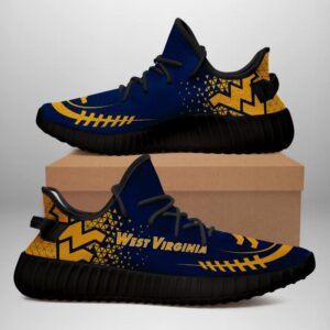 West Virginia Mountaineers Unisex Sneaker Football Custom Shoes West Virginia Mountaineers Yeezy Boo
