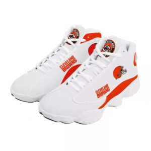 White Cleveland Browns Sneakers Custom Shoes