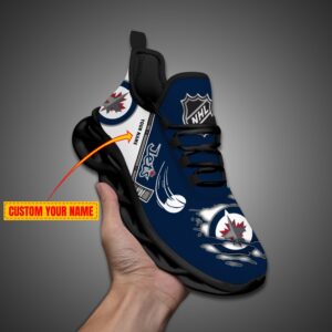 Winnipeg Jets Personalized NHL Max Soul Shoes Ver 2