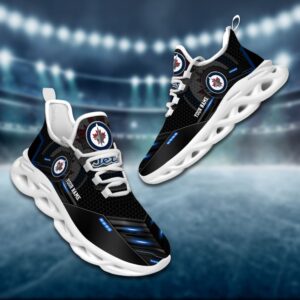 Winnipeg Jets Personalized NHL Sport Black Max Soul Shoes