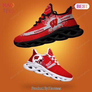 Wisconsin Badgers NCAA Hot Red Color Max Soul Shoes