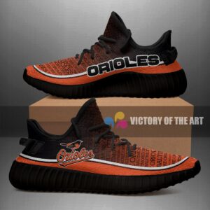 Words In Line Logo Baltimore Orioles Yeezy Shoes