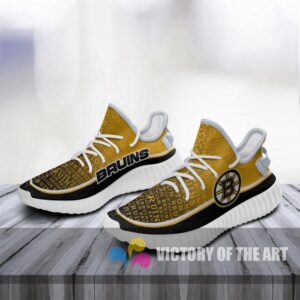 Words In Line Logo Boston Bruins Yeezy Shoes