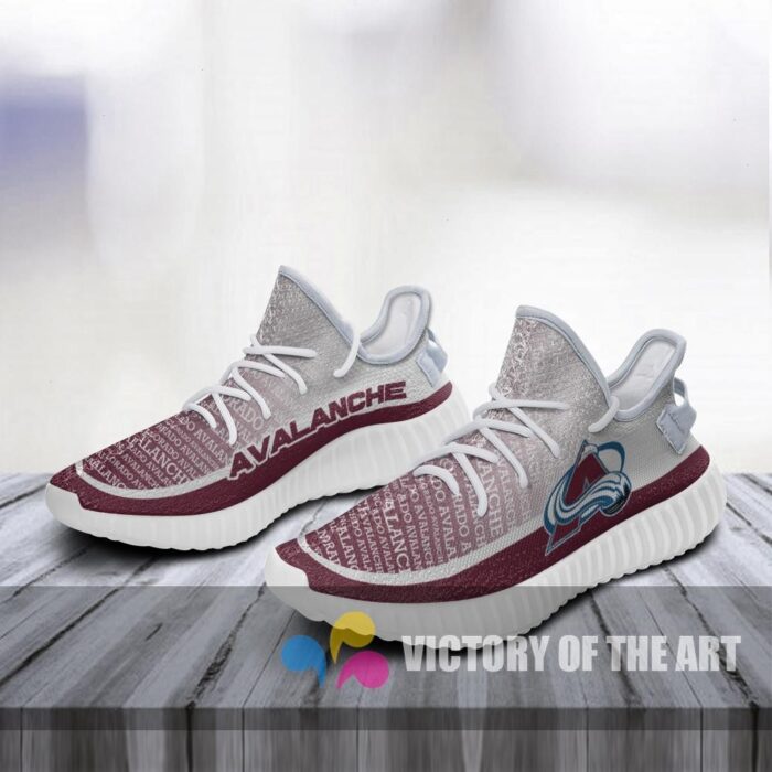 Words In Line Logo Colorado Avalanche Yeezy Shoes
