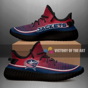 Words In Line Logo Columbus Blue Jackets Yeezy Shoes