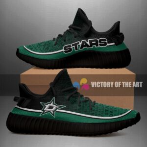 Words In Line Logo Dallas Stars Yeezy Shoes