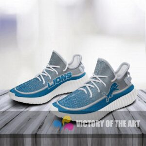 Words In Line Logo Detroit Lions Yeezy Shoes