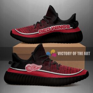 Words In Line Logo Detroit Red Wings Yeezy Shoes