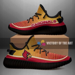 Words In Line Logo Louisville Cardinals Yeezy Shoes