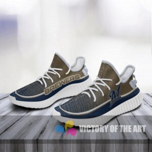 Words In Line Logo Milwaukee Brewers Yeezy Shoes