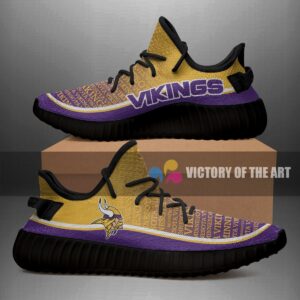 Words In Line Logo Minnesota Vikings Yeezy Shoes