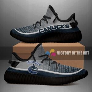 Words In Line Logo Vancouver Canucks Yeezy Shoes