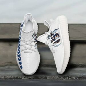 Yeezy Shoes Ncaa Auburn Tigers White Scratch Yeezy Boost Sneakers