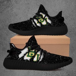 Yeezy Shoes Ncaa Baylor Bears Black Yeezy Boost Sneakers