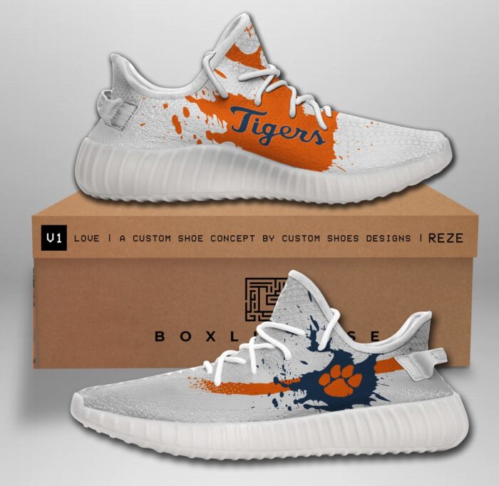 Yeezy Shoes Ncaa Clemson Tigers Yeezy Boost Sneakers V9