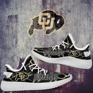 Yeezy Shoes Ncaa Colorado Buffaloes Gold Black Lightning Yeezy Boost Sneakers