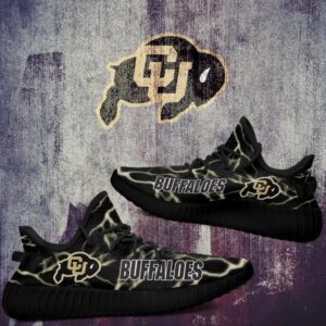 Yeezy Shoes Ncaa Colorado Buffaloes Gold Black Lightning Yeezy Boost Sneakers