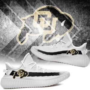 Yeezy Shoes Ncaa Colorado Buffaloes White Black Yeezy Boost Sneakers