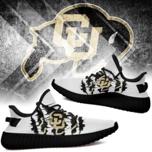 Yeezy Shoes Ncaa Colorado Buffaloes White Scratch Yeezy Boost Sneakers