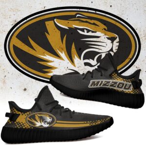 Yeezy Shoes Ncaa Missouri Tigers Black Gold Yeezy Boost Sneakers