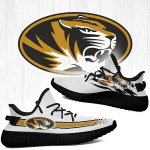 Yeezy Shoes Ncaa Missouri Tigers White Scratch Yeezy Boost Sneakers