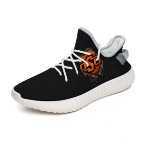 Yeezy Shoes Ncaa Oklahoma State Cowboys Black Yeezy Boost Sneakers