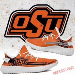 Yeezy Shoes Ncaa Oklahoma State Cowboys Orange Yeezy Boost Sneakers