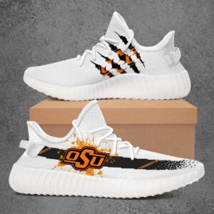 Yeezy Shoes Ncaa Oklahoma State Cowboys Tearing Open Logo Yeezy Boost Sneakers